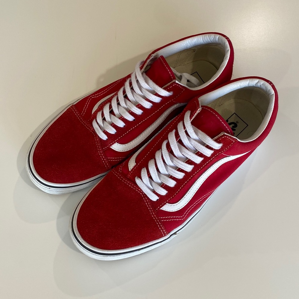 Red Vans Old Skool Size 11